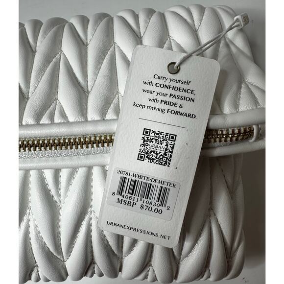Urban Expressions Ivory Quilted Wristlet - Picture 9 of 13